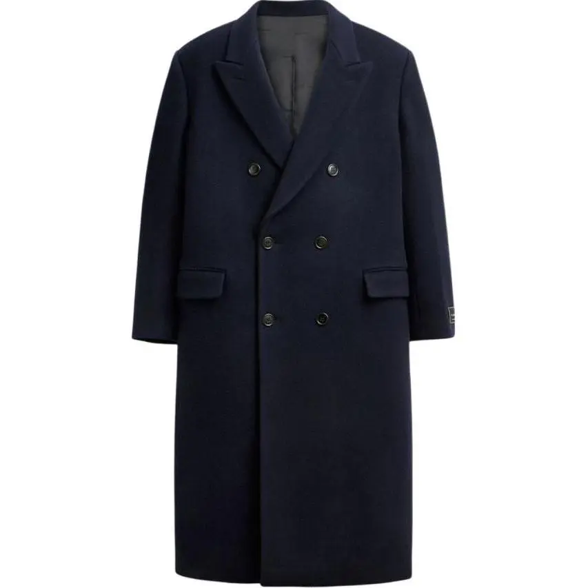 COACH Coats Men's Marine Blue Lapel Moderate
