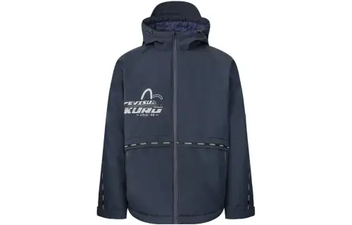 EVISU Down Jackets Men's Dark Blue Hooded Moderate Other
