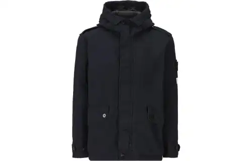 STONE ISLAND High-Neck Hooded Jacket