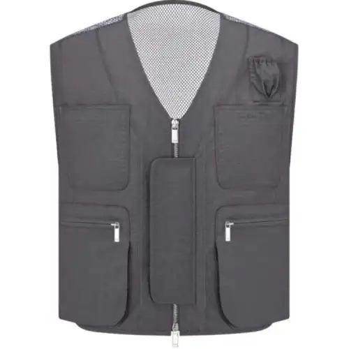 DIOR Vests Men's Gray V Neck Moderate Other