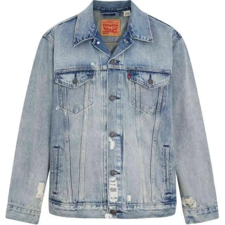Levi's Denim Jackets Men's Blue Lapel Moderate