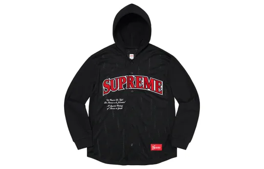 Supreme Mesh Hooded L/S Baseball Jersey