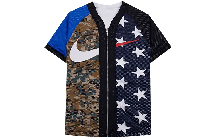 Nike Baseball Jackets Men's V-neck Moderate Straight Fit