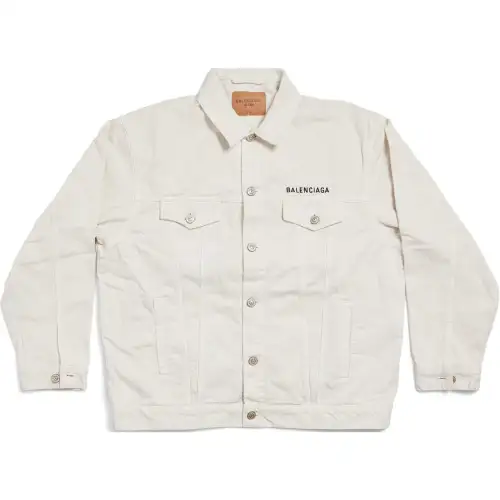 Balenciaga Denim Jacket Regular Fit Men's White