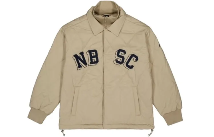 New Balance Puffer Jackets Men's Khaki Lapel Moderate Puffer Jacket