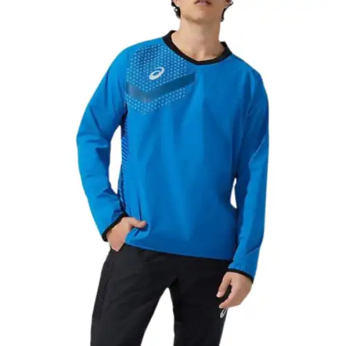 ASICS Sweatshirts Men's Blue Crew Neck Moderate