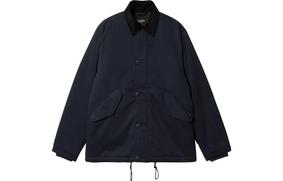 Carhartt WIP Jackets Men's Dark Blue Lapel Moderate Other