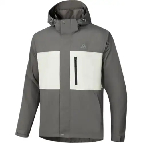 Anta Urban Living/Travel/Commuting Waterproof, Windproof, And Breathable Windbreaker Jacket Unisex Green Gray