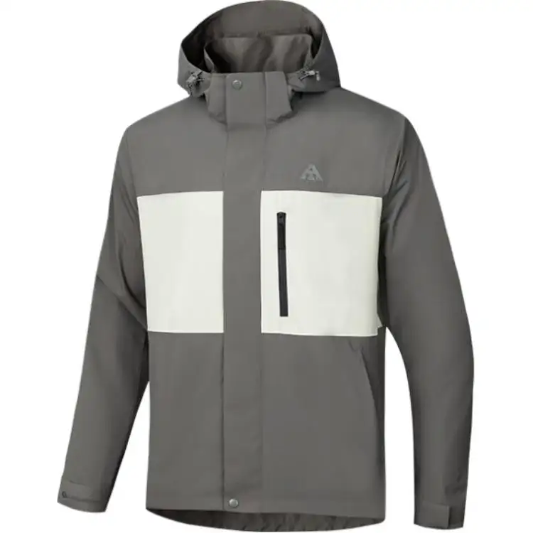 Anta Urban Living/Travel/Commuting Waterproof, Windproof, And Breathable Windbreaker Jacket Unisex Green Gray