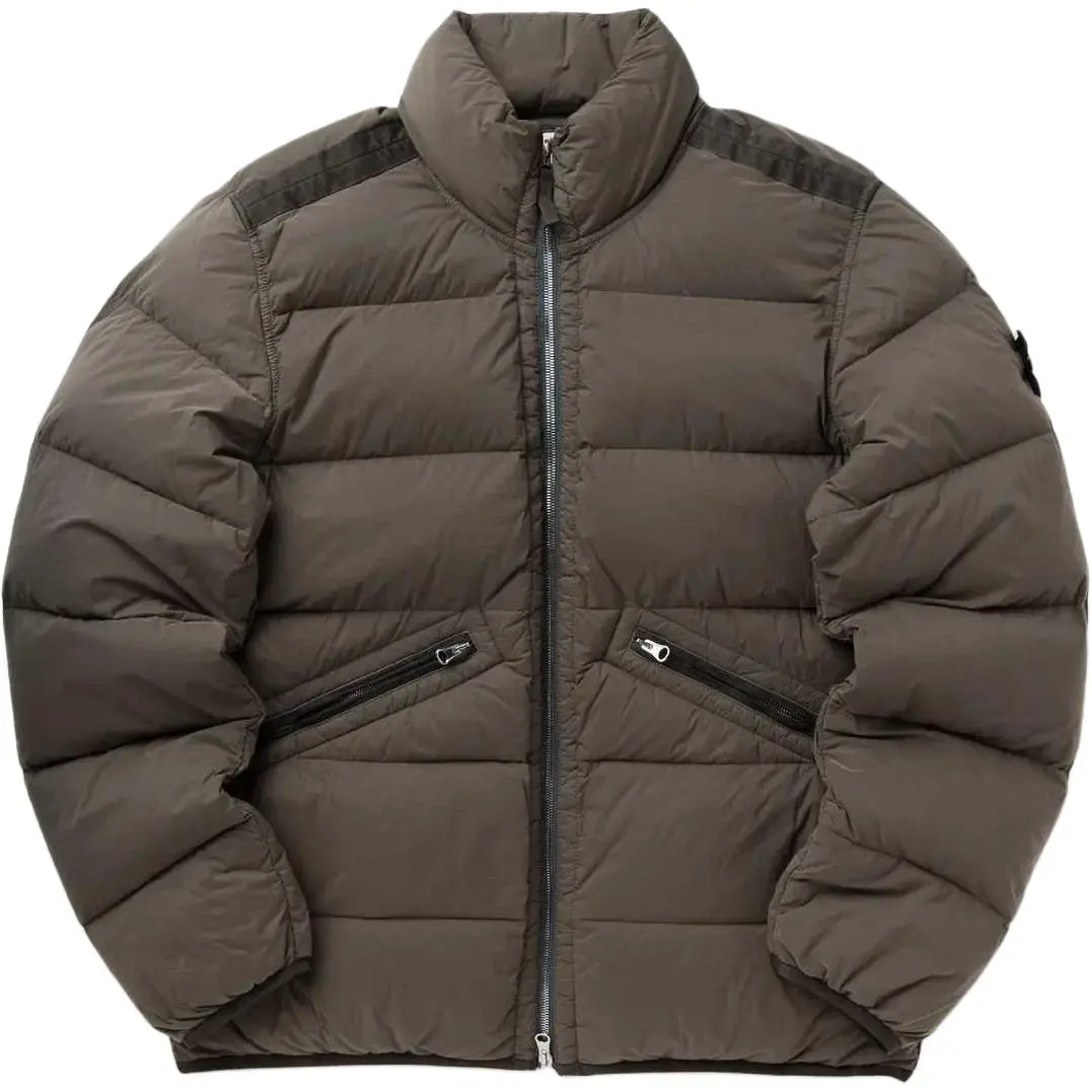 STONE ISLAND High Neck Zip Up Coat
