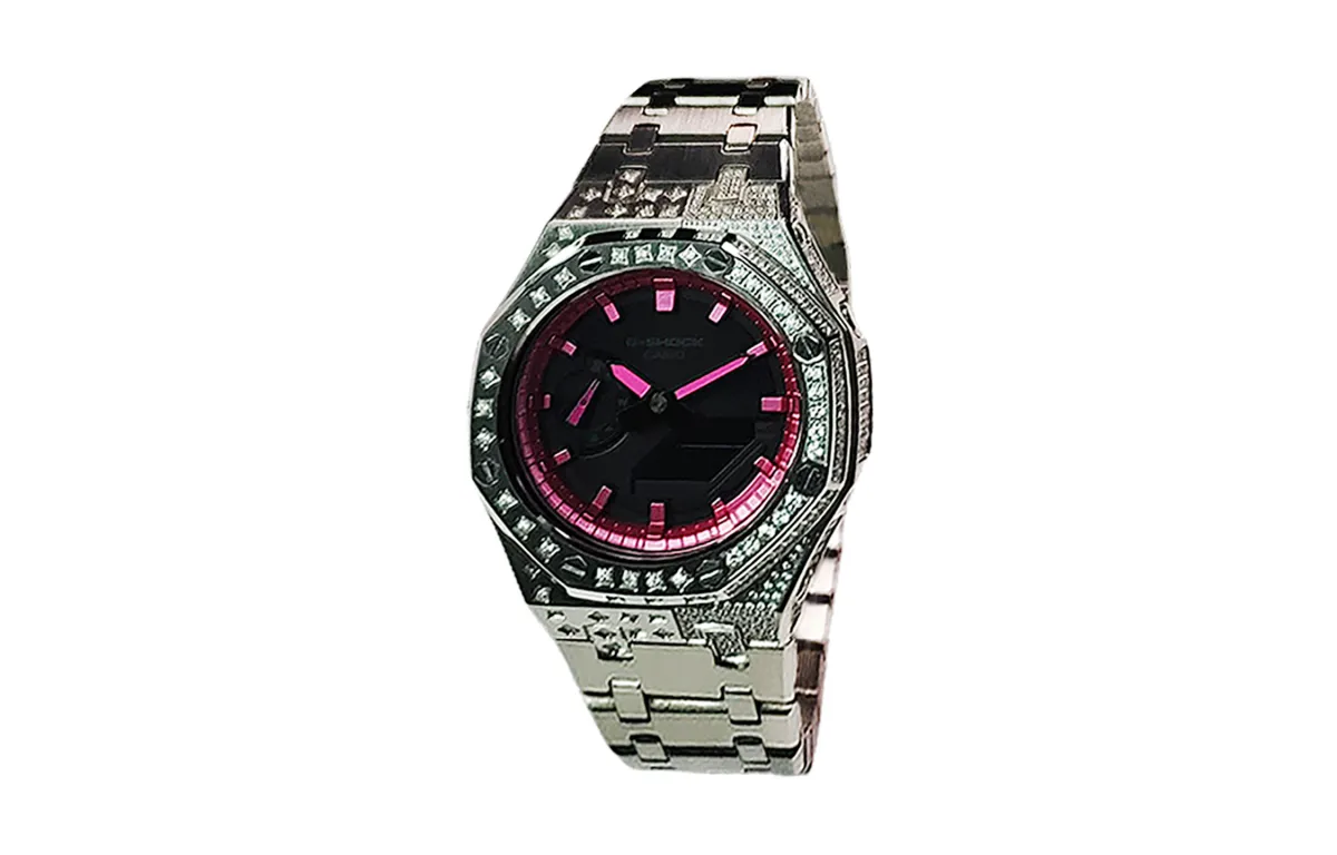 CASIO Custom Collection Electronic Movement Stainless Steel Strap Watch Men's Watches Black Dial