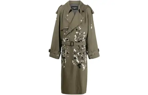 Balenciaga FW22 Coat Loose Fit Men's Green