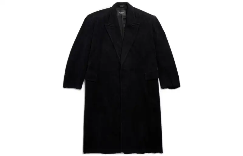 Balenciaga SS24 Coat Loose Fit Men's Black