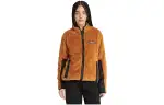 Timberland Velvet Jackets Unisex Brown Stand Collar Moderate