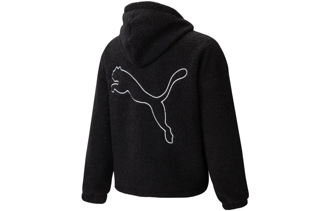 PUMA Velvet Jackets Unisex Black Hooded Moderate