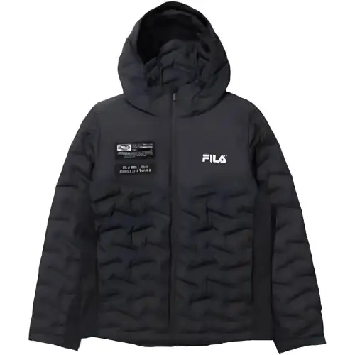 FILA Down Jackets Unisex Black Hooded Moderate