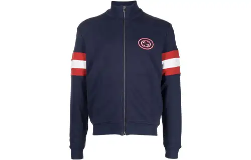logo-patch zipped sweatshirt