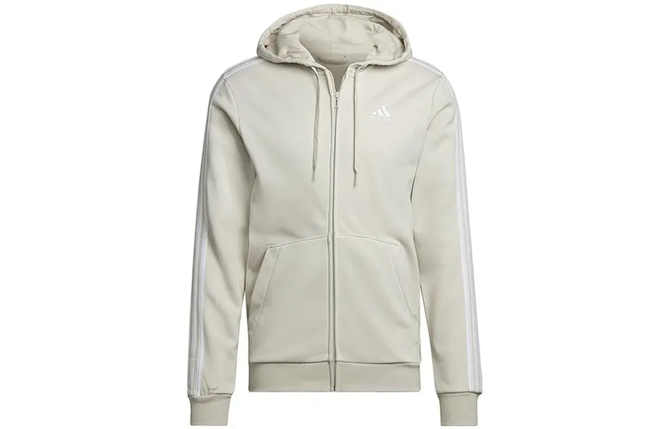 Adidas Essential Jackets Men's Gray Hooded (Non-detachable) Moderate Straight Fit