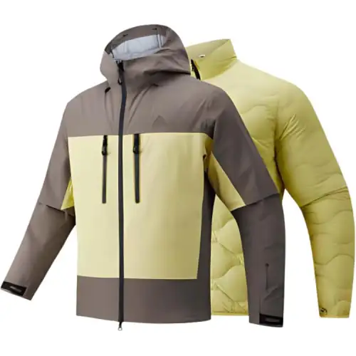 Anta Waterproof And Windproof To Keep Warm Windbreaker Jacket Men's Enamel Gray/Jade Yellow
