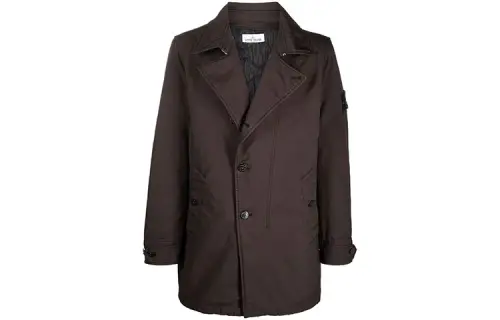 STONE ISLAND Coats Men's Brown Lapel Moderate