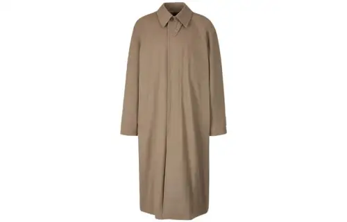 Balenciaga Coat Loose Fit Men's Khaki