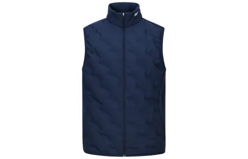 Reebok Down Vests Men's Navy Blue Stand Collar Moderate Other