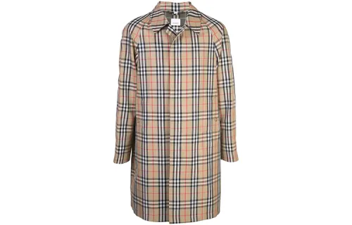 Burberry Coats Men's Khaki Lapel Moderate
