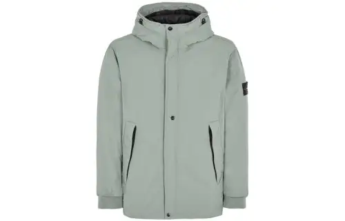 STONE ISLAND Jackets Men's Green Hooded Moderate Other