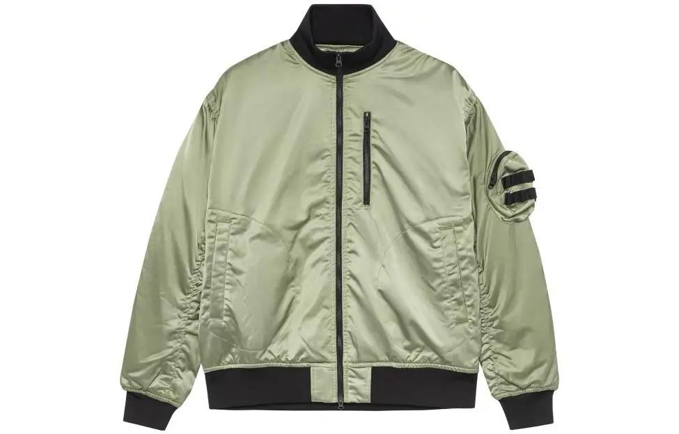 Onitsuka Tiger Jackets Men's Green Crew Neck Moderate Other