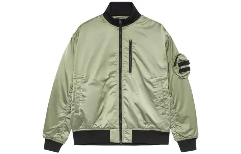 Onitsuka Tiger Jackets Men's Green Crew Neck Moderate Other