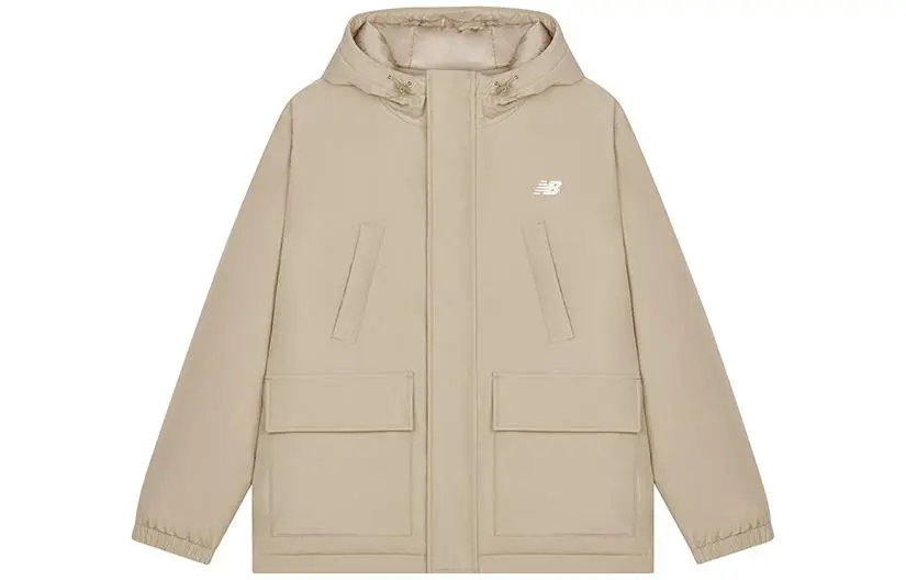 New Balance Down Jackets Men's Khaki Hooded Moderate