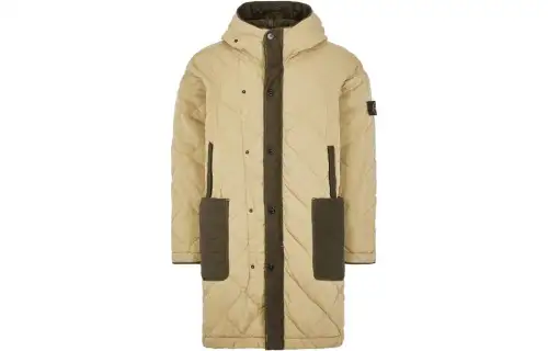 STONE ISLAND Compass-motif Hooded Quilted Coat
