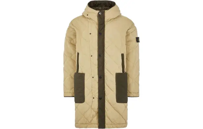 STONE ISLAND Compass-motif Hooded Quilted Coat