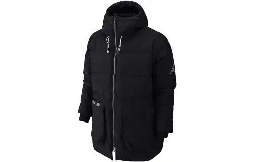 Jordan Down Jackets Men's Black Hooded Moderate Other