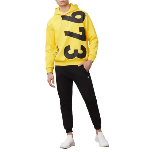 FILA Sweatshirts Men's Yellow Hooded Moderate Regular