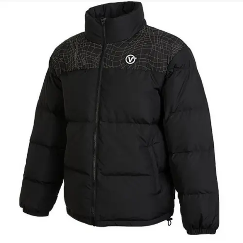 Vans WASSUP FOLOE Down Jackets Men's VN0A7YJOBLK Stand Collar Moderate Puffer Jacket