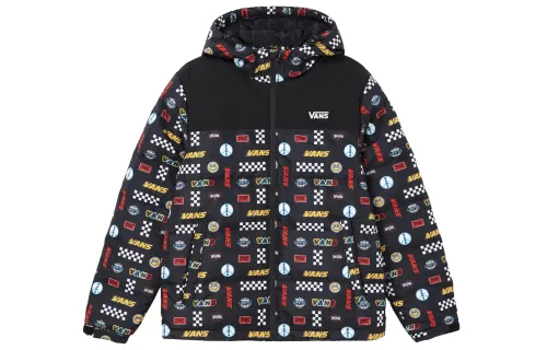 Vans Down Jackets Men's Black Hooded Moderate