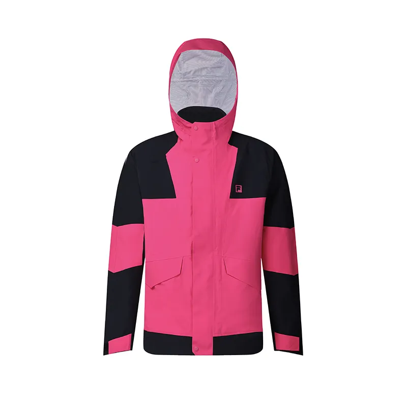FILA Waterproof Thermal Insulation Windbreaker Jacket Men's Vivid Rose Red