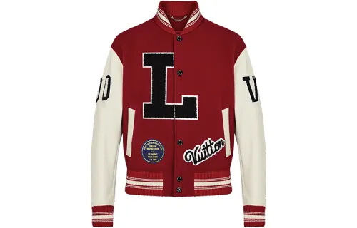 LOUIS VUITTON Baseball Jacket Men's Red
