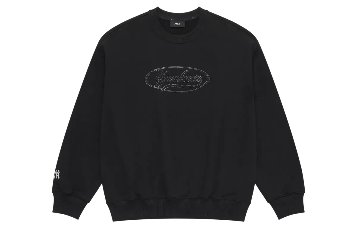 MLB Preppy Style Collection New York Yankees SS25 Sweatshirt Unisex Black