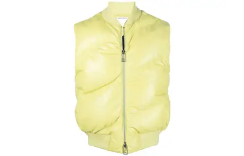 Bottega Veneta Down Vests Men's Yellow Stand Collar Moderate