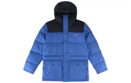 Levis Down Jackets Men's Blue Hooded Thickened Other