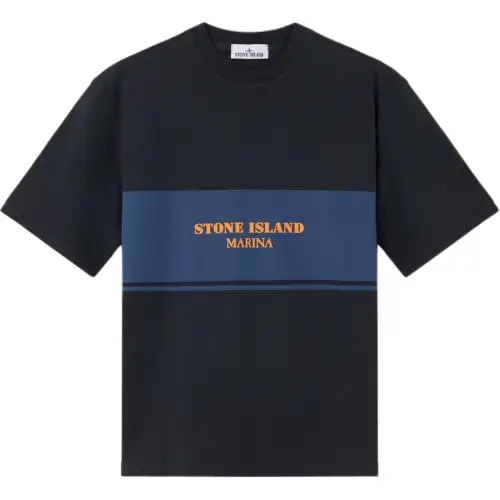 STONE ISLAND Logo print T shirt