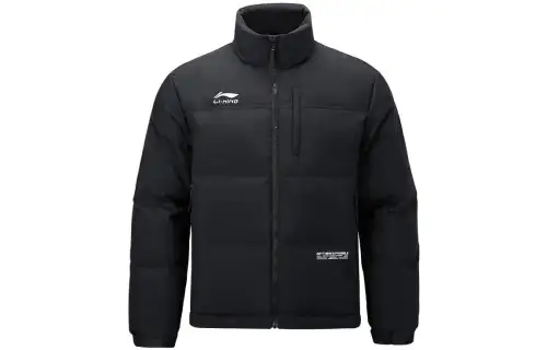 Li Ning Down Jackets Men's Black Stand Collar Moderate Other