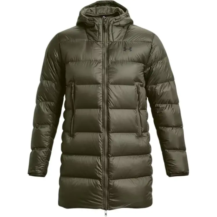 Under Armour Down Jackets Men's Green Hooded Moderate Other