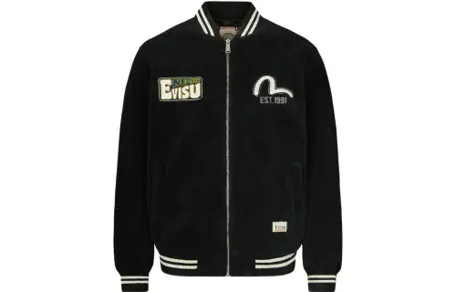 EVISU Baseball Jacket Men's Black