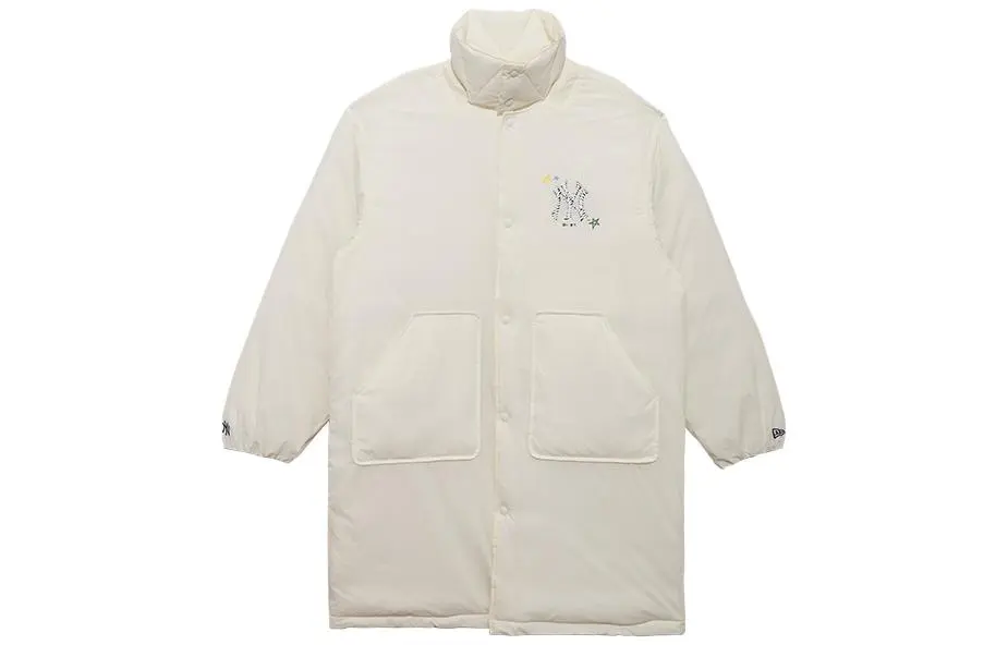 New Era Down Jacket Unisex Ivory White