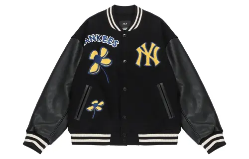 MLB Baseball black uniform for leisure for men and women, with embroidery, for beloved