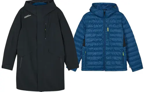Skechers Stroll Coats Men's Midnight Black Hooded Moderate Straight Fit
