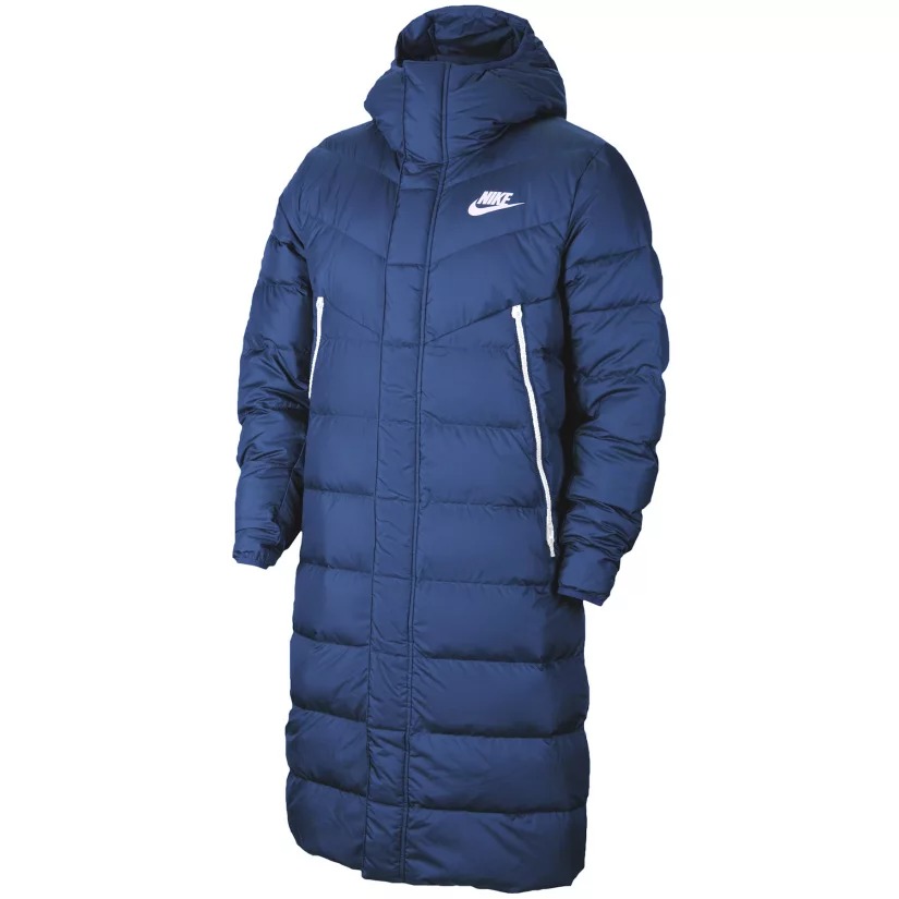 Мужская куртка Nike Long Quilted Down Jacket (синяя)